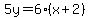 5y=6%28x%2B2%29