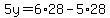 5y=6%2A28-5%2A28