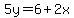 5y=6%2B2x