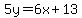 5y=6x%2B13