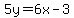 5y=6x-3