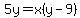 5y=x%28y-9%29