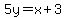 5y=x%2B3+