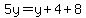 5y=y%2B4%2B8