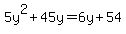 5y%5E2%2B45y+=+6y+%2B+54