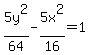 5y%5E2%2F64-5x%5E2%2F16=1