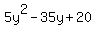 5y%5E2+-+35y+%2B+20