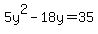 5y%5E2+-18y+=+35