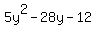 5y%5E2-28y-12