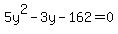 5y%5E2-3y-162=0