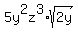 5y%5E2z%5E3%2Asqrt%282y%29
