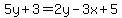5y+%2B+3=2y-3x%2B5