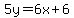 5y+=+6x%2B6