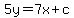 5y+=+7x%2Bc