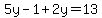 5y-1%2B2y=13