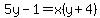5y-1=x%28y%2B4%29