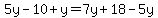 5y-10%2By=7y%2B18-5y