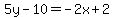 5y-10=-2x%2B2