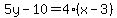 5y-10=4%28x-3%29