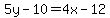 5y-10=4x-12