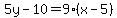 5y-10=9%28x-5%29