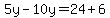 5y-10y=24%2B6