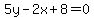 5y-2x%2B8=0