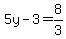 5y-3=8%2F3