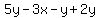 5y-3x-y%2B2y