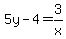 5y-4+=+3%2Fx+