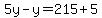 5y-y=215%2B5
