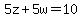 5z%2B5w=10