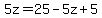 5z=25-5z%2B5