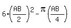 6%28%28AB%29%2F2%29%5E2-pi%28%28AB%29%2F4%29