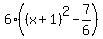 6%28%28x%2B1%29%5E2-7%2F6%29