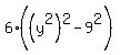 6%28%28y%5E2%29%5E2+-+9%5E2%29