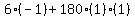 6%28-1%29%2B180%281%29%281%29
