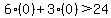 6%280%29%2B3%280%29%3E24
