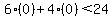 6%280%29%2B4%280%29%3C24
