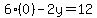 6%280%29-2y=12