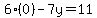 6%280%29-7y=11
