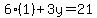 6%281%29%2B3y=21