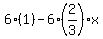 6%281%29+-+6%2A%282%2F3%29x