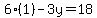 6%281%29-3y=18