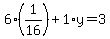 6%281%2F16%29%2B1%2Ay=3