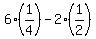 6%281%2F4%29-2%281%2F2%29