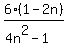 6%281-2n%29%2F%284n%5E2-1%29