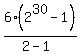 6%282%5E30-1%29%2F%282-1%29