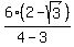 6%282-sqrt%283%29%29%2F%284-3%29