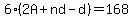 6%282A%2Bnd-d%29=168